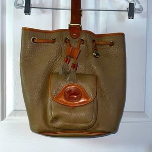 Vintage Dooney & Bourke Leather Bucket Bag